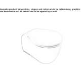 Wall-hung ceramic toilet Antheit