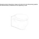 Wall-hung ceramic toilet Creances