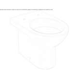 Back to the wall. Glass Chinese toilet mounted on the floor Apiai
