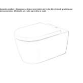 Wall-hung toilet without rim Atoka