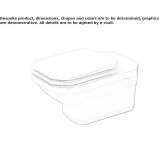 Wall-hung ceramic toilet Abergele