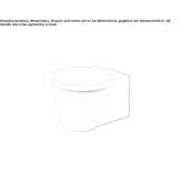 Wall-hung ceramic toilet Nunda