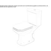 Closely connected ceramic toilet Abergele