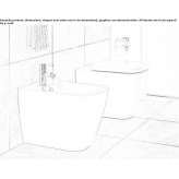 Toaleta ceramiczna z powrotem do ściany Odemira