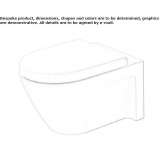 Wall-hung ceramic toilet Dernbach