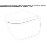 Compact ceramic wall-hung toilet Tomball
