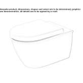 Wall-hung ceramic toilet Tomball