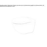 Wall-hung ceramic toilet Dardagny