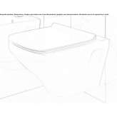 Wall-hung ceramic toilet Taberg