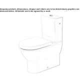 Closely connected ceramic toilet Tomball