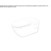 Wall-hung ceramic toilet Dardagny