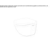 Compact ceramic wall-hung toilet Dardagny