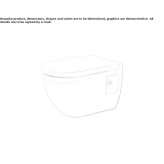 Wall-hung ceramic toilet Dardagny
