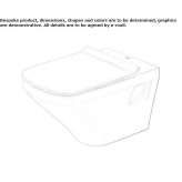 Wall-hung ceramic toilet Taberg