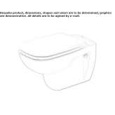 Wall-hung ceramic toilet Telica
