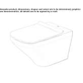 Wall-hung ceramic toilet Taberg