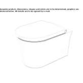 Ceramic wall-hung toilet without a rim Truckee