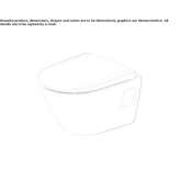 Compact ceramic wall-hung toilet Beuna