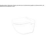 Wall-hung ceramic toilet Dardagny