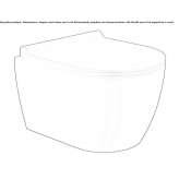 Wall-hung ceramic toilet Sanem