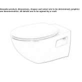 Wall-hung ceramic toilet Lamovita