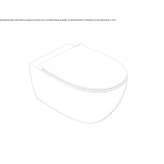 Ceramic wall-hung toilet without a rim Patillas