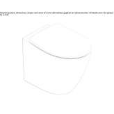 Floor-mounted ceramic toilet, rimless Benken