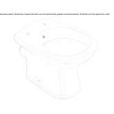 Porcelain toilet for disabled people with a bidet Lupiana