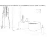 Wall-hung ceramic toilet Ruswil