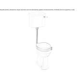 Floor-mounted glass Chinese toilet with external flush Tolkamer