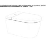 Ceramic wall-hung toilet with an electronic seat Lublin