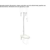 Floor-mounted glass Chinese toilet with external flush Emory