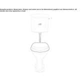 Porcelain toilet with external flush Azua