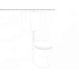 Toaleta ceramiczna montowana na podłodze ze spłuczką zewnętrzną Marvell