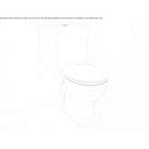 Toaleta ceramiczna montowana na podłodze, z zewnętrzną spłuczką Marvell