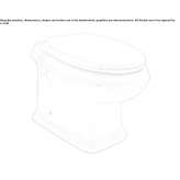 Floor-mounted ceramic toilet, rimless Ocoee