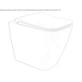 Floor-mounted ceramic toilet, rimless Exmouth