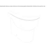 Floor-mounted ceramic toilet, rimless Ulloa