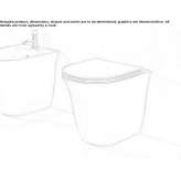 Ceramic toilet mounted on the floor Brezza