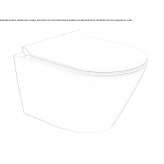 Wall-hung ceramic toilet Sanem