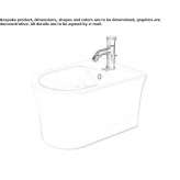 Bidet ceramiczny wiszący z przelewem Truckee