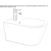 Ceramic wall-hung bidet Pomezi