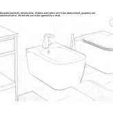 Ceramic wall-hung bidet Pujaut