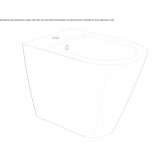 Floor bidet with overflow Woumen