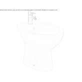 Floor bidet with overflow Ladelund
