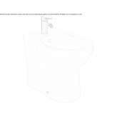 Wall-mounted bidet with overflow Ladelund