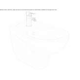 Wall-hung bidet with overflow Ladelund