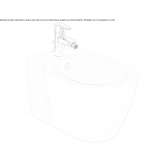 Wall-hung bidet with overflow Seroa