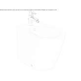 Floor bidet with overflow Seroa