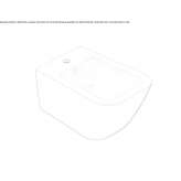 Ceramic wall-hung bidet with overflow Rosneath